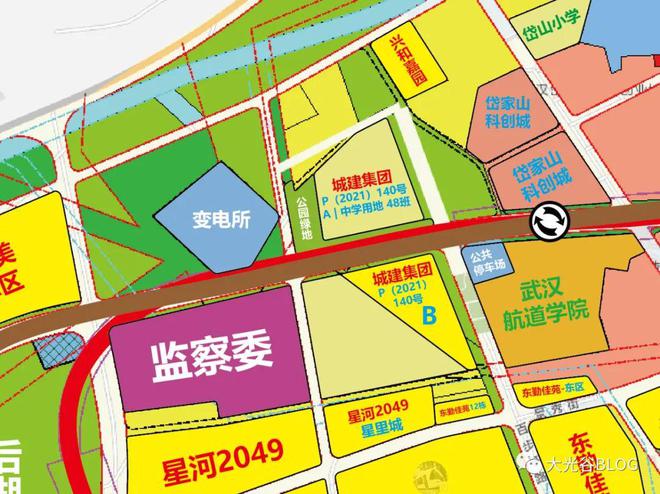 PG电子官网后湖 百步亭苗圃A地块新建中学规划方案批前公示！(图1)