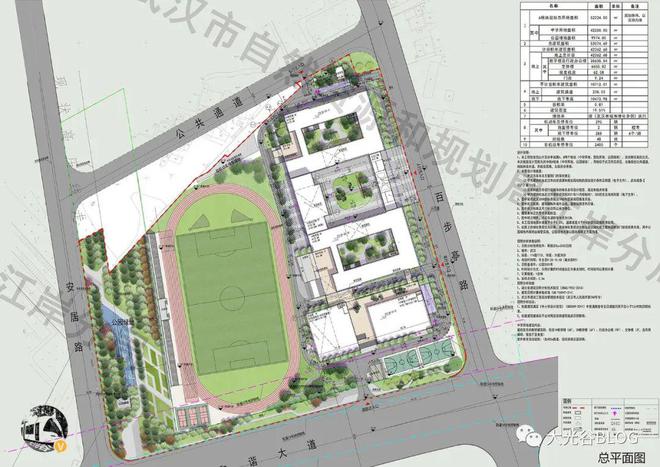 PG电子官网后湖 百步亭苗圃A地块新建中学规划方案批前公示！(图2)